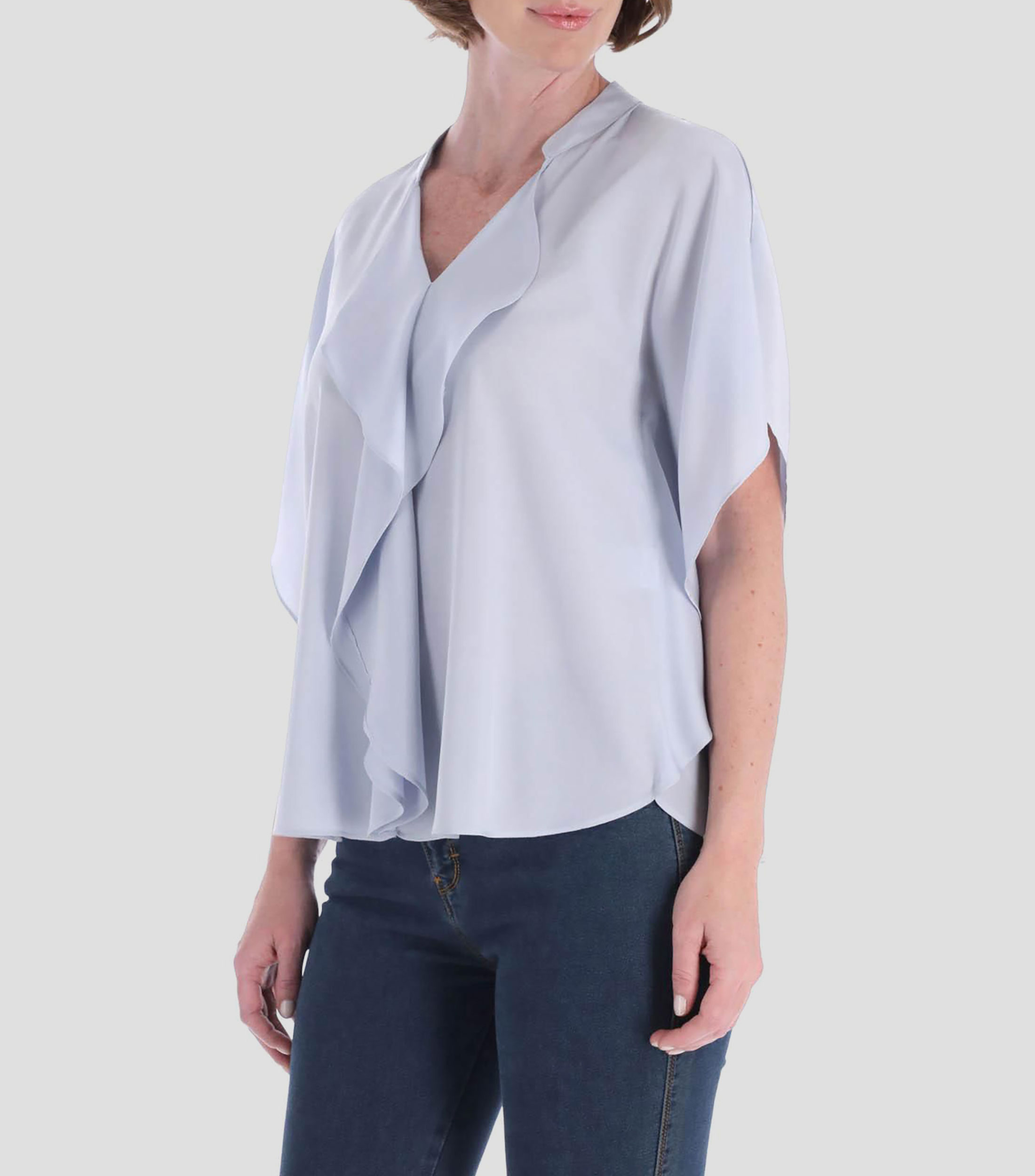 Blusa lisa manga corta Mujer